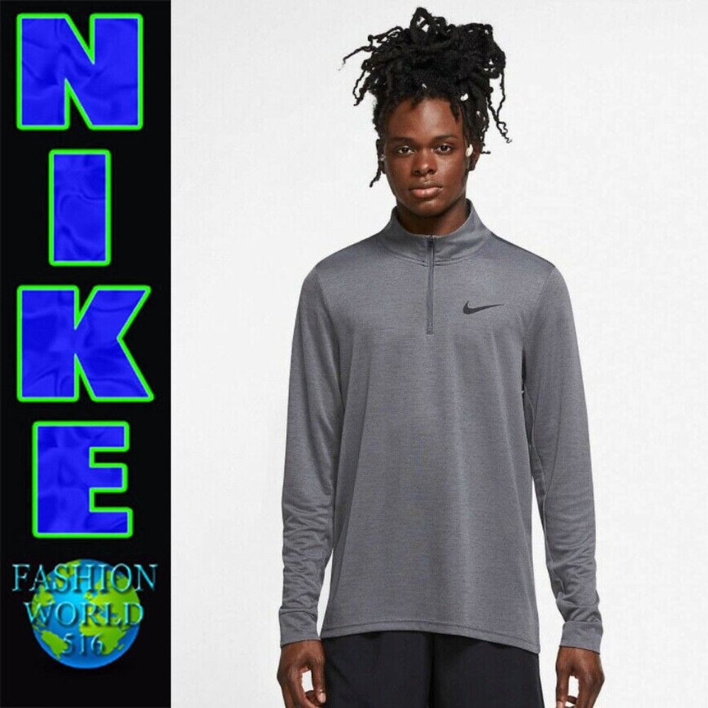 NWT Nike Men's Superset 1/4 Zip Running Top Grey CZ1212 068